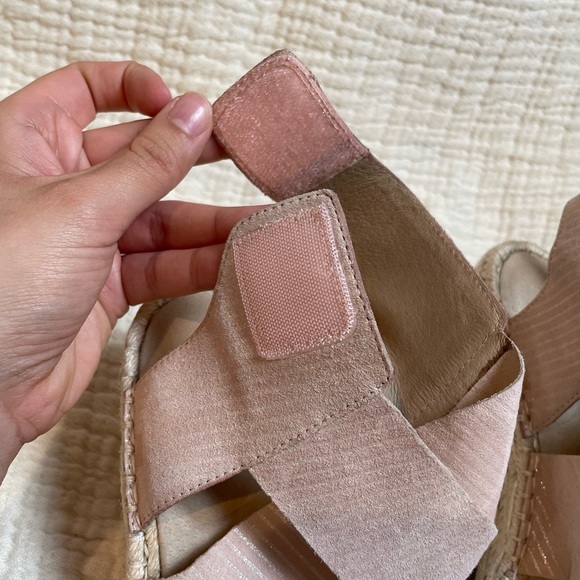 Eileen Fisher Willow Soft Suede Wedge Espadrille in Pink Size 8 - Picture 14 of 16